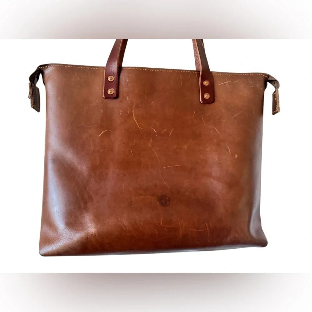 Lifetime Leather Tote Bag Oxford Natural- brown